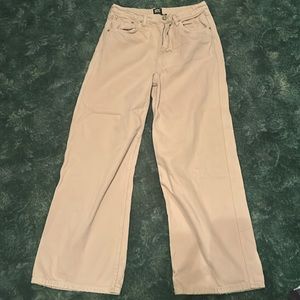 URBAN Outfitters BDG Muted Pink Denim High Rise Puddle Pants Jeans Wide Leg 33